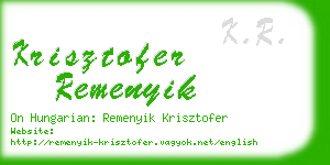 krisztofer remenyik business card